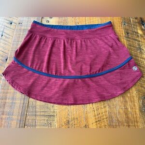 Lija Burgundy & Navy Tennis/Pickleball Skirt Size Small
